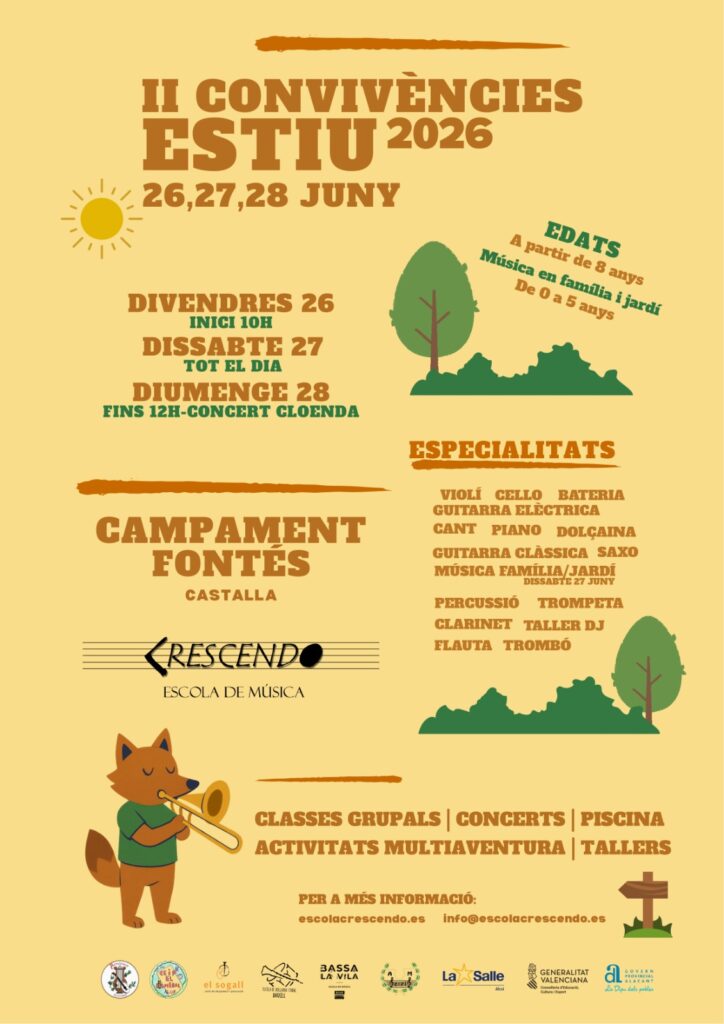 II Convivències d’Estiu Crescendo 2026 1 Viu un estiu diferent ple de música i aventura! Crescendo